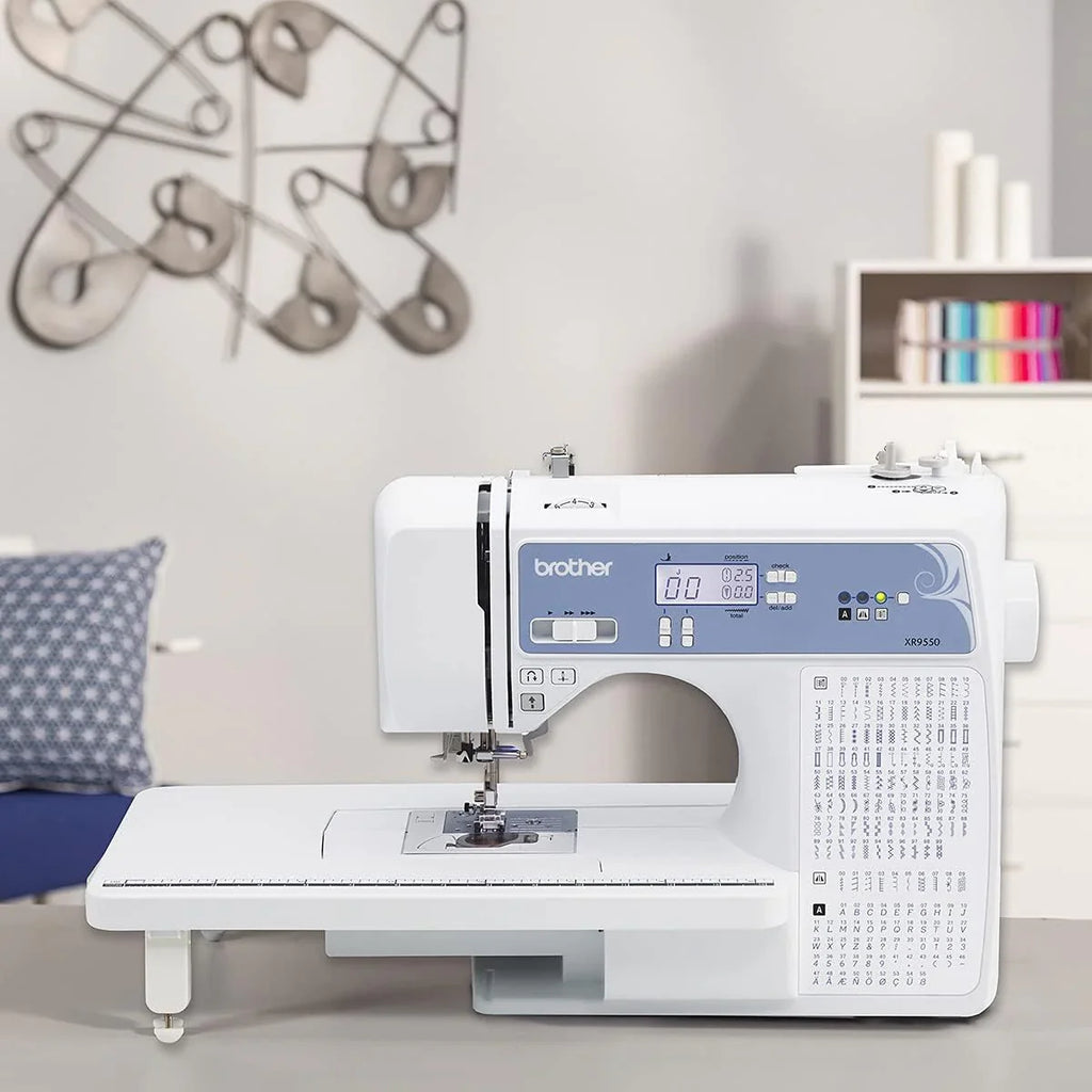 Brother Sewing and Quilting Machine, Computerized, 165 Built-in Stitches, LCD Display, Wide Table, 8 Included Presser Feet, White, 20x12x17 - image 9