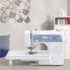 Brother Sewing and Quilting Machine, Computerized, 165 Built-in Stitches, LCD Display, Wide Table, 8 Included Presser Feet, White, 20x12x17 - image 9