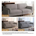 90-Inch Oversized Corduroy Sofa for Living Room with Reversible Cushions - image 33