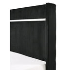 Pedro 6-Piece Black Velvet Upholstered Bedroom Collection - image 14