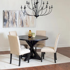 Roundhill Furniture Mytzi 5-Piece Dining Set: Cross-Buck Table with 4 Elegant Chairs - image 11