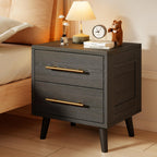 Bedroom Furniture Set - Includes Queen Bed Frame, Nightstands Set of 2, 5 - Drawer Dresser & Double Wide 6 - Drawer Dresser - Modern Storage Solution for Stylish Home Decor, Black - image 8