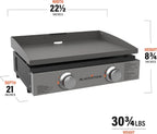 Blackstone 1666 22” Tabletop Griddle with Stainless Steel Faceplate, Powder Coated Steel, Black - image 7