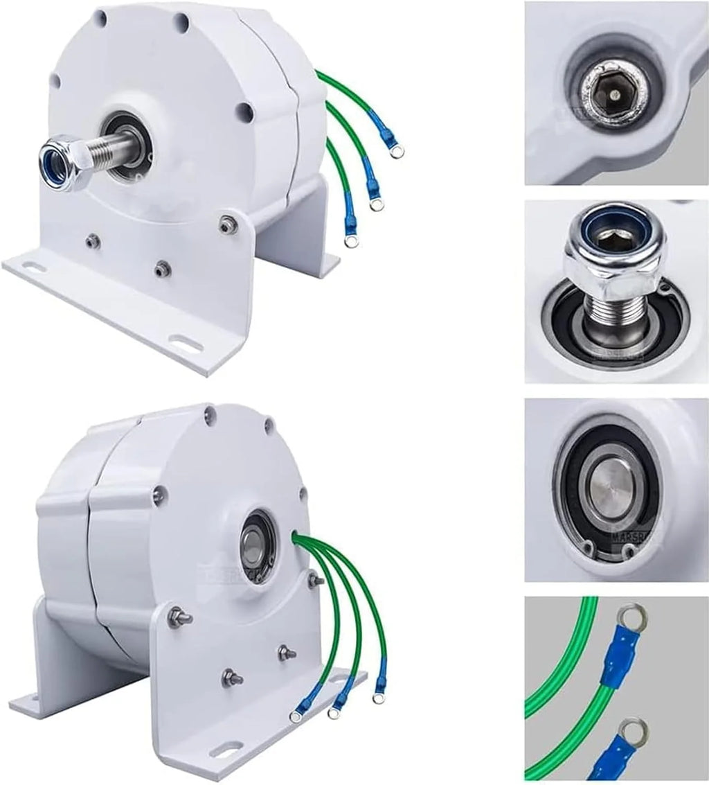 12000W Low RPM Permanent Magnet Generator 12V 24V 48V 120V 220V, Free Energy Gearless Permanent Magnet Generator Motor DIY for Wind Turbine Water Turbine,12V - image 5