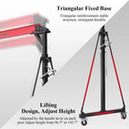 2025  1 Ton Adjustable Gantry Crane, 2200 lbs Capacity, Height Adjustable 96.5"-143.7", Portable Hoist for Factory, Construction, Warehouse, Auto Repair - image 5