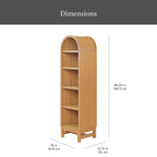 Better Homes & Gardens Juliet Narrow Arch Bookcase, Deep Green and Light Honey - image 34