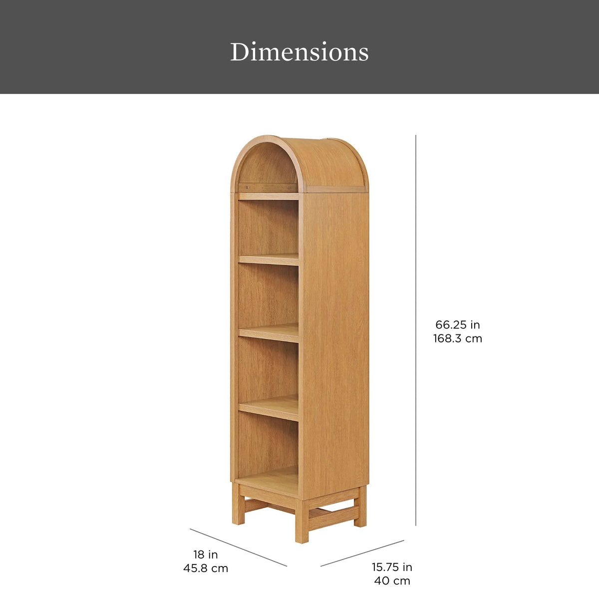 Better Homes & Gardens Juliet Narrow Arch Bookcase, Deep Green and Light Honey - image 34