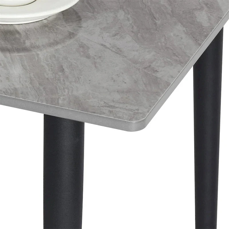 Contemporary Kitchen Table with Metal Frame and Sintered Stone Top - image 22