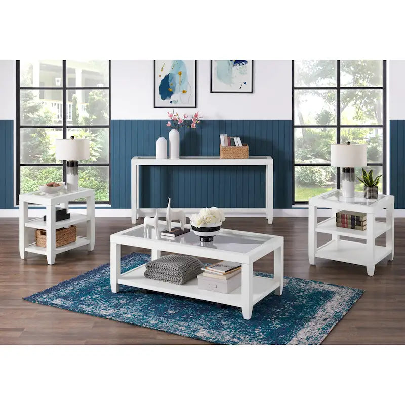 Cordero 16-Inch Wide Wood and Glass Top Chairside End Table with Shelf Storage - image 15