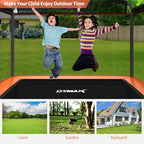 6 FT Kids Trampoline with Swing & Safety Fence, ASTM Approved Toddler Rectangle Trampoline for 3-8 Year Old - image 13