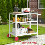 Portable Kitchen Island Grill Cart for Patios - image 21