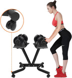 Dumbbell Stand Fitness Dial Dumbbell Rack with Adjustable Belt for Home Gym Set - image 8