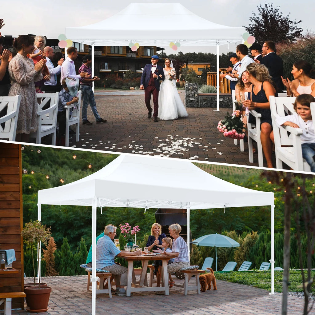 HOTEEL 10x15 Heavy Duty Canopy Tent ,Pop up Canopy for Parties Wedding,Commercial Easy up Gazebo with Roller Bag,UV 50+ &,White - image 6