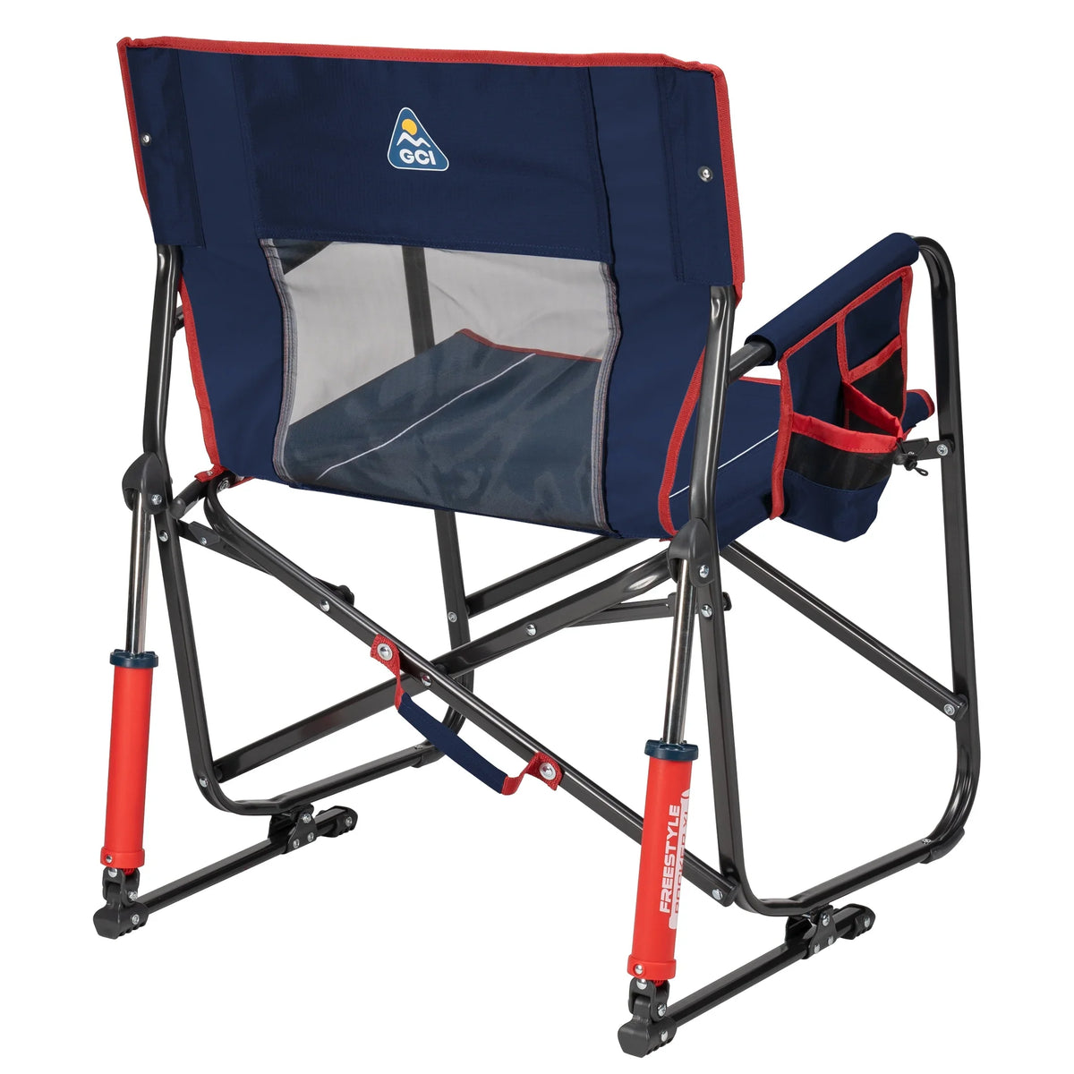 GCI Outdoor Freestyle Rocker XL Oversized Foldable Rocking Camp Chair, Pewter - image 49