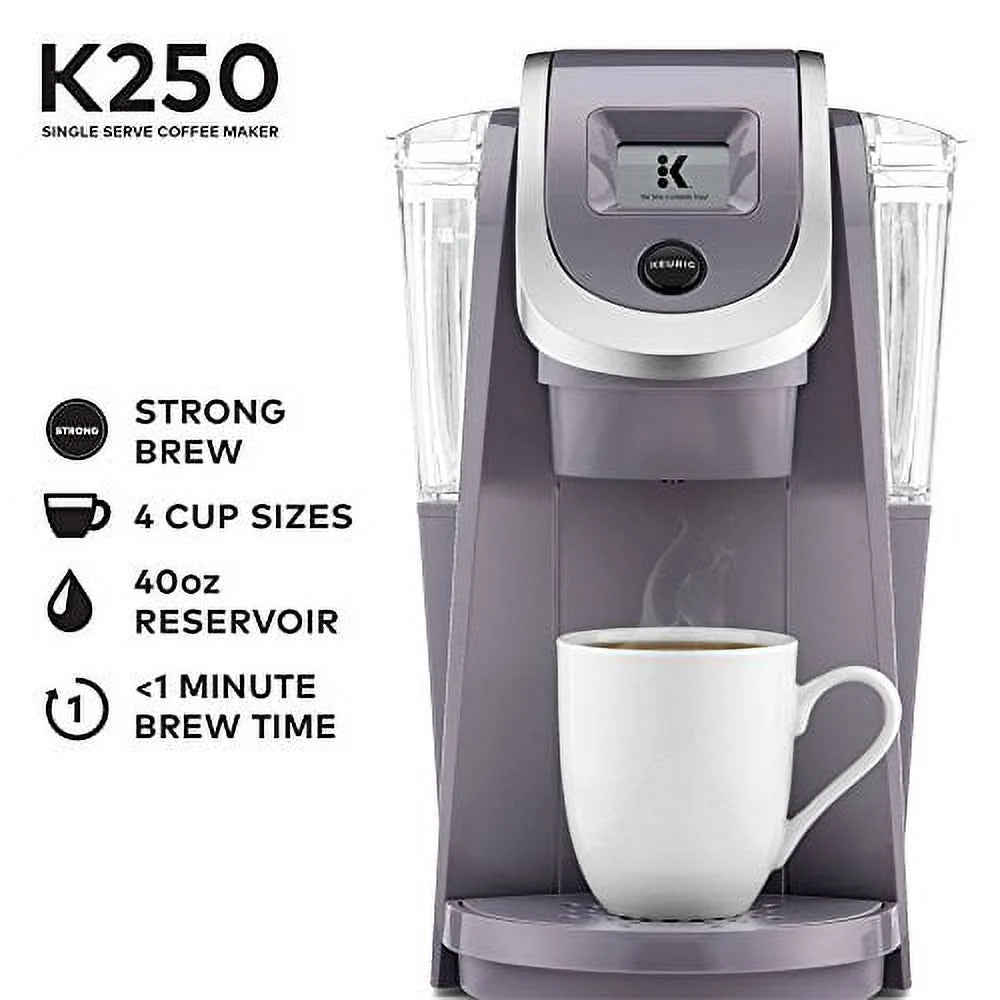 Keurig K250 Coffee Maker, Single Serve K-Cup Pod Coffee Brewer, With Strength Control, Plum Gray - image 3