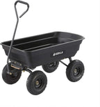 Heavy Duty Poly Utility Dump Wagon Garden Cart w/Pneumatic Tires, 6 Cu Ft - 1200 lb Capacity Outdoor Wheelbarrow for Yard, Landscaping & Gardening, Lawn Tractor or ATV Towable-Gorilla Carts - image 24