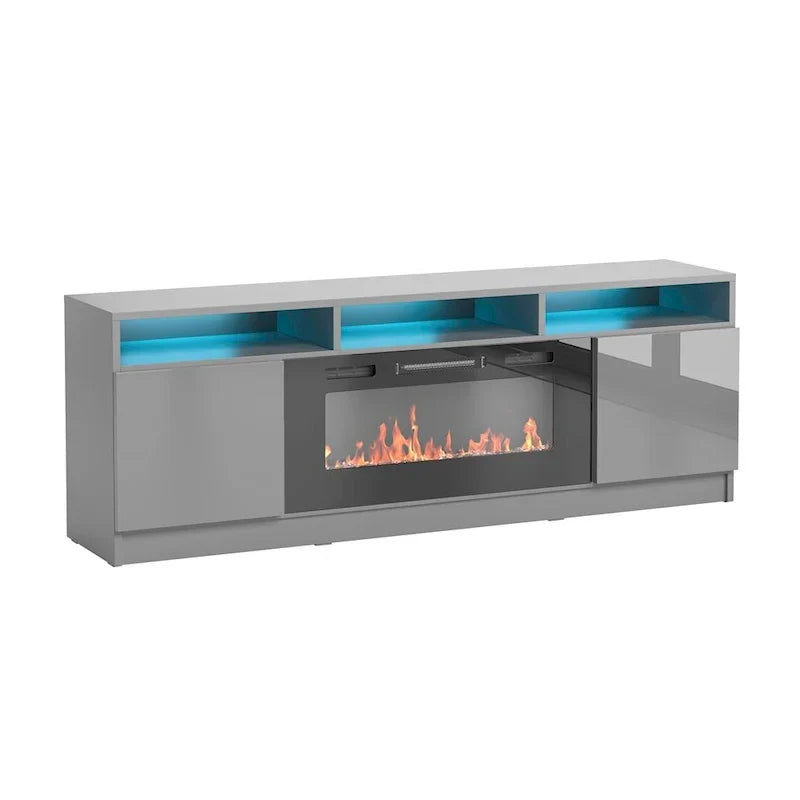 Modern 63-Inch TV Stand with Reno 05 Electric Fireplace - image 2