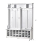 Merax Versatile Hall Tree with Hooks, Shelves, and 24 Shoe Storage Cubbies - image 7