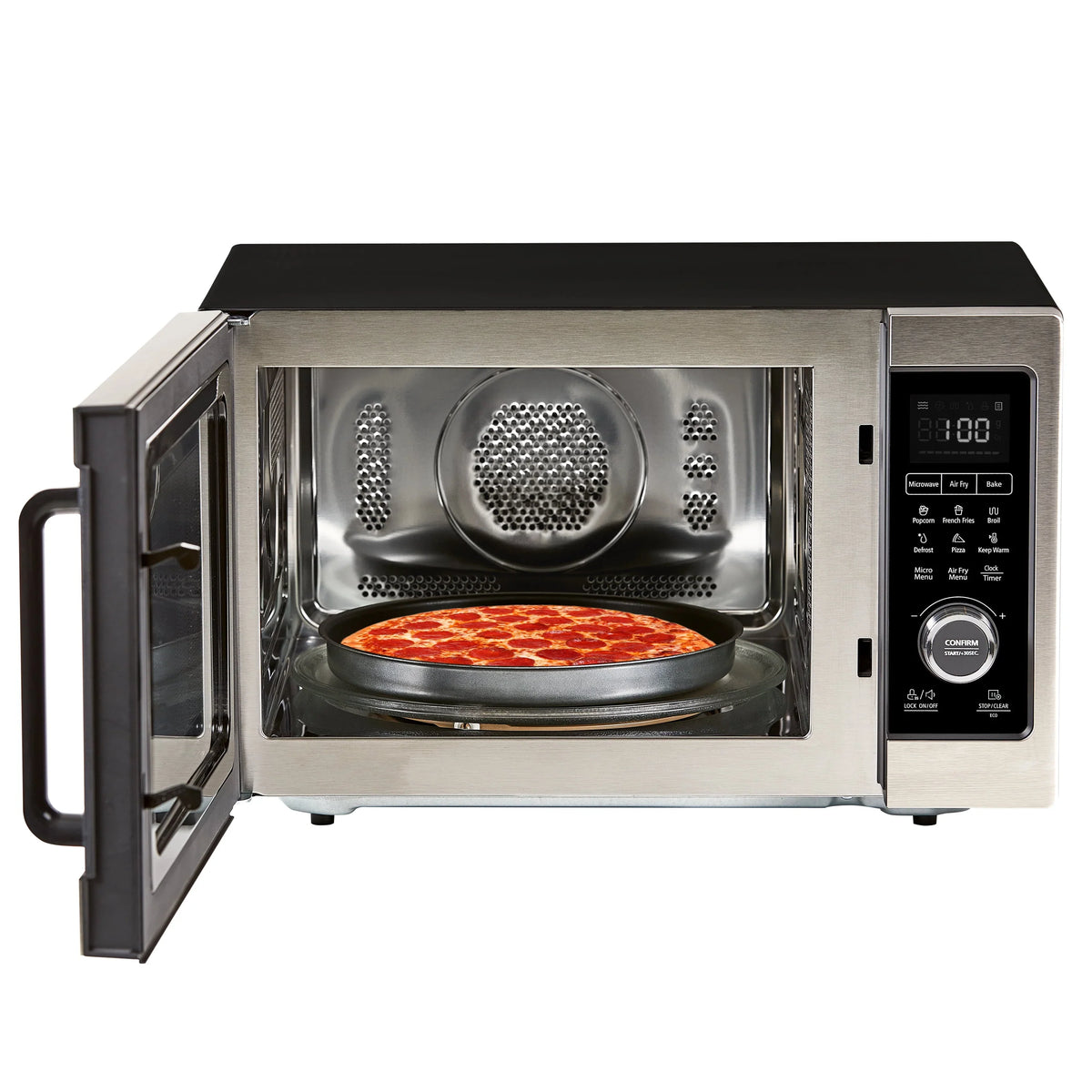 PowerXL Microwave Air Fryer Plus, Stainless Steel / Black, 1cu. ft. - image 6