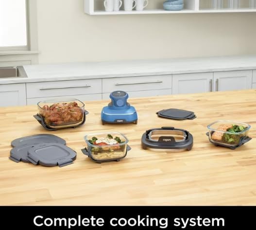 Ninja Crispi 5 in 1 Portable Glass Air Fryer Cooking System Small and large batch containers - image 2