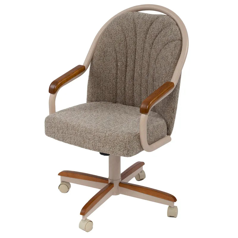 Casual Dining Cushion Swivel-and-Tilt Rolling Caster Chair - image 5