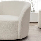 Set of 2 KINWELL 34-Inch Wide Upholstered Swivel Barrel Chairs - image 18