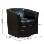 Christopher Knight Home Daymian Swivel Club Chair - Dimensions: 29" D x 30.2" W x 30.5" H - image 23