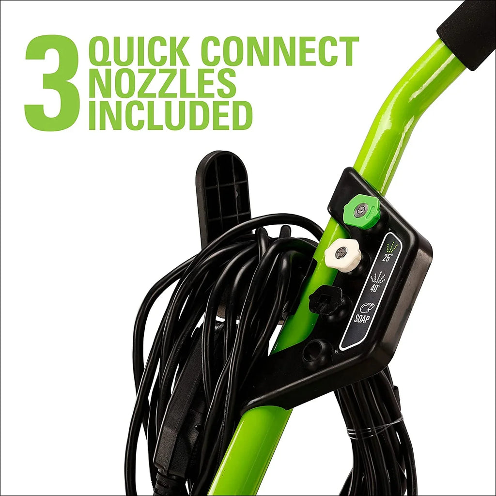 Greenworks 2000 PS at I 1.1 GPM Cold Water Electric Pressure Washer 5111802 - image 10
