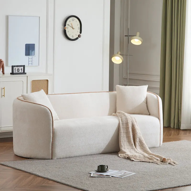 Christopher Knight Home - Tonson 82-Inch Curved Boucle 3-Seater Sofa - image 3