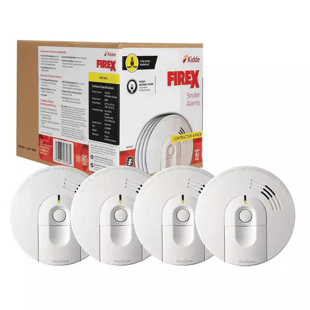 Firex 4-Pack Hardwired Smoke Detector - image 1