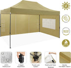 COBIZI 10x20 Heavy Duty Pop up Canopy Tent with 6 sidewalls Easy Up Commercial Outdoor Canopy Wedding Party Tents for Parties All Season Wind & Waterproof Gazebo with Roller Bag,Black(Frame Thickened) - image 156