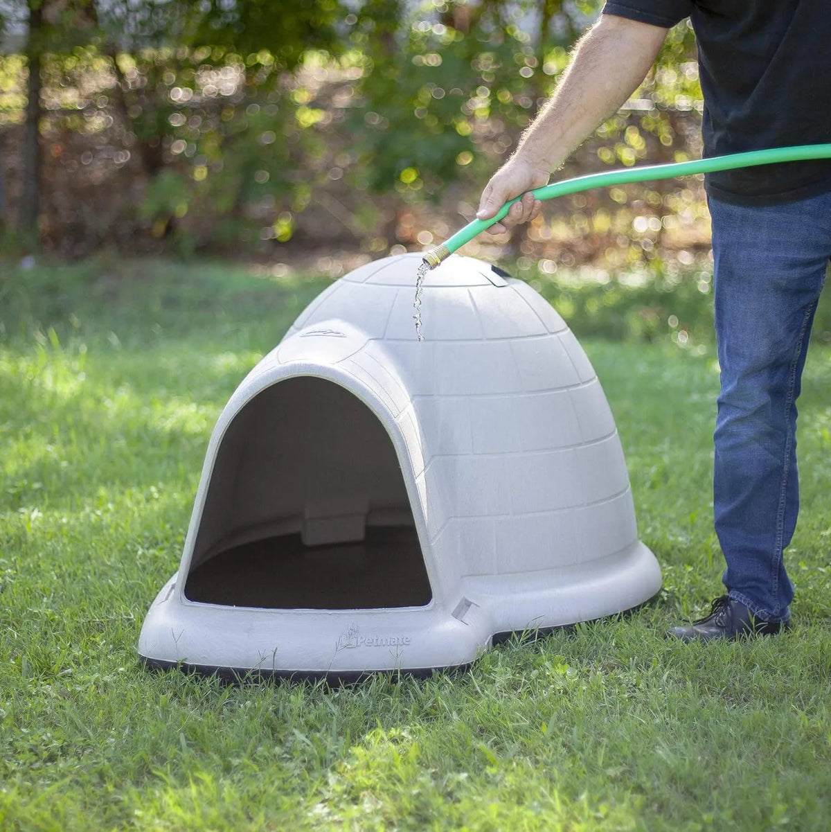 Petmate Indigo Dog House (Igloo Dog House. Made in USA with 90% Recycled Materials. All-Weather Protection Pet - image 13