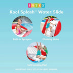 Intex Kool Splash Inflatable Water Slide Swimming Pool Play Center with Built in Sprayers for Kids and Adults, Ages 6 and Up, Blue - image 6