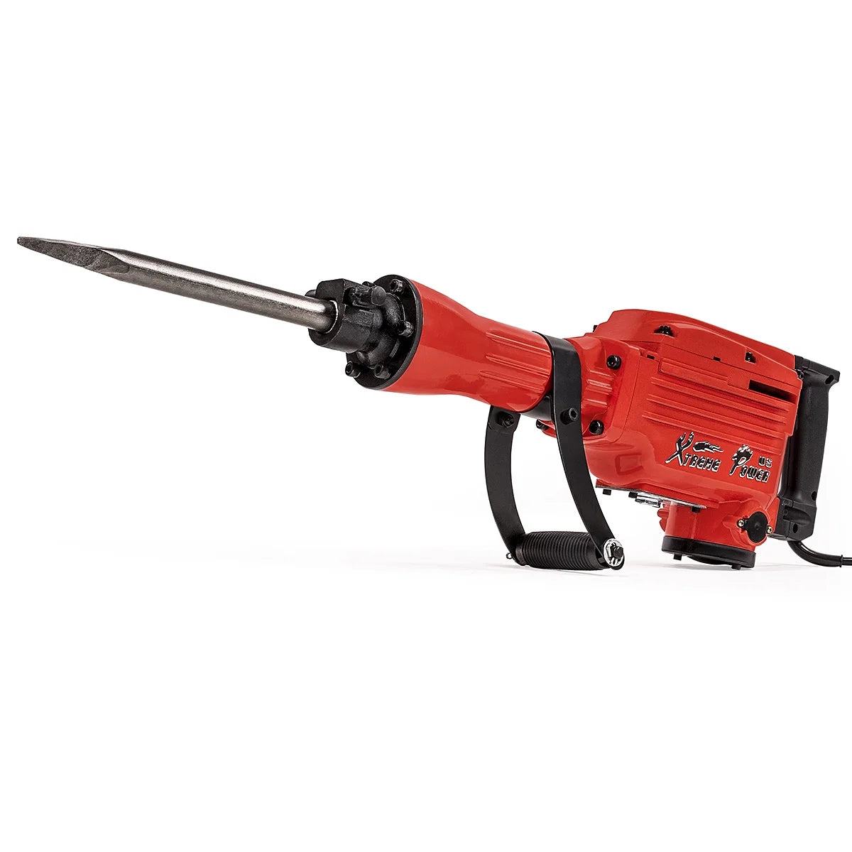 XtremepowerUS Demolition Jack Hammer Heavy Duty, 2200W Electric Jackhammer With Scraping Chisel, 1800BPM Power Drill Concrete Breaker Bar Point & Chisel Bits Chisel Set, Red - image 24