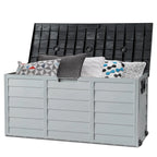 Ktaxon 75gal Outdoor Garden Plastic Storage Deck Box Chest Tools Cushions Toys Black - image 2