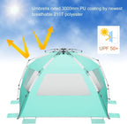 Large Pop Up Beach Tent Sun Shelter for 5-6 Person Portable Sun Shade Instant Tent - image 4