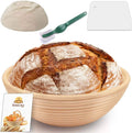 Bread Art 9 inch Bread Banneton Sourdough Proofing Basket Set with Bread Lame, Dough Scraper, Cloth Liner, eBook - image 1