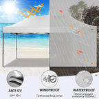 COBIZI 10x20 Heavy Duty Pop up Canopy Tent with 6 sidewalls Easy Up Commercial Outdoor Canopy Wedding Party Tents for Parties All Season Wind & Waterproof Gazebo with Roller Bag,Black(Frame Thickened) - image 172