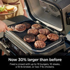 7-in-1 Grill & Smoker with Thermometer, Air Fryer, BBQ, Bake, Roast, Broil - Portable Electric Outdoor Grill, Grey - image 13