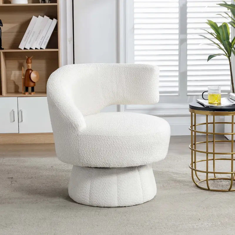 360-Degree Swivel Cuddle Barrel Accent Chairs with Plush Upholstery - image 34