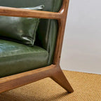 Glitzhome Set of 2 Mid-Century Modern PU Leather Accent Chairs - 30.75H with Cushions (25.75W x 33.75D) - image 32
