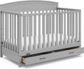 5-in-1 Convertible Baby Bed (with drawers, white) - Green Guardian Gold Certification, built-in baby bed storage drawer, convertible to toddler bed, day bed and full-size bed - image 1
