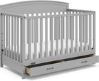 5-in-1 Convertible Baby Bed (with drawers, white) - Green Guardian Gold Certification, built-in baby bed storage drawer, convertible to toddler bed, day bed and full-size bed - image 1