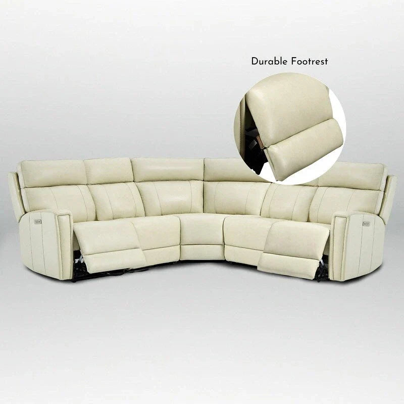 104" 3-Color Genuine Leather Power Reclining Sectional Sofa with Zero Gravity Feature, USB & USB-C Ports, and 2 Stationary Armless Chairs - image 26