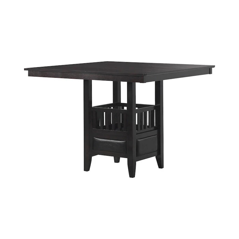 5-Piece Square Counter Height Dining Set in Finley Espresso and Black - image 2
