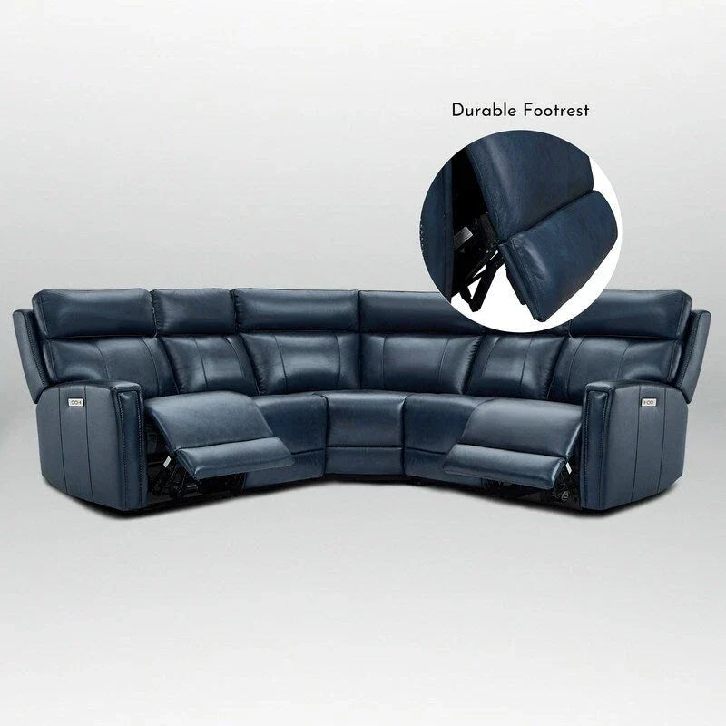 104" 3-Color Genuine Leather Power Reclining Sectional Sofa with Zero Gravity Feature, USB & USB-C Ports, and 2 Stationary Armless Chairs - image 20