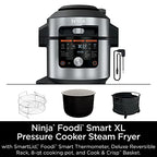 Ninja OL701 Foodi 14 in 1 SMART XL 8 Qt. Pressure Cooker Steam Fryer with SmartLid & Thermometer   Auto Steam Release, that Air Fries, Proofs & More, 3 Layer Capacity, 5 Qt. Crisp Basket, Silver/Black - image 12