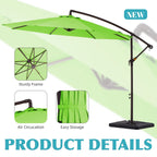 JUSTLET 10ft Heavy Duty Patio Hanging Offset Cantilever Patio Umbrella W/ 4-Piece Base Included Included, Beige - image 63