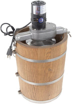 6 Qt Electric Ice Cream Maker with Wooden Tub – Country Style Classic Freezer, 2.5 AMP Motor, Stainless Steel Canister - image 3