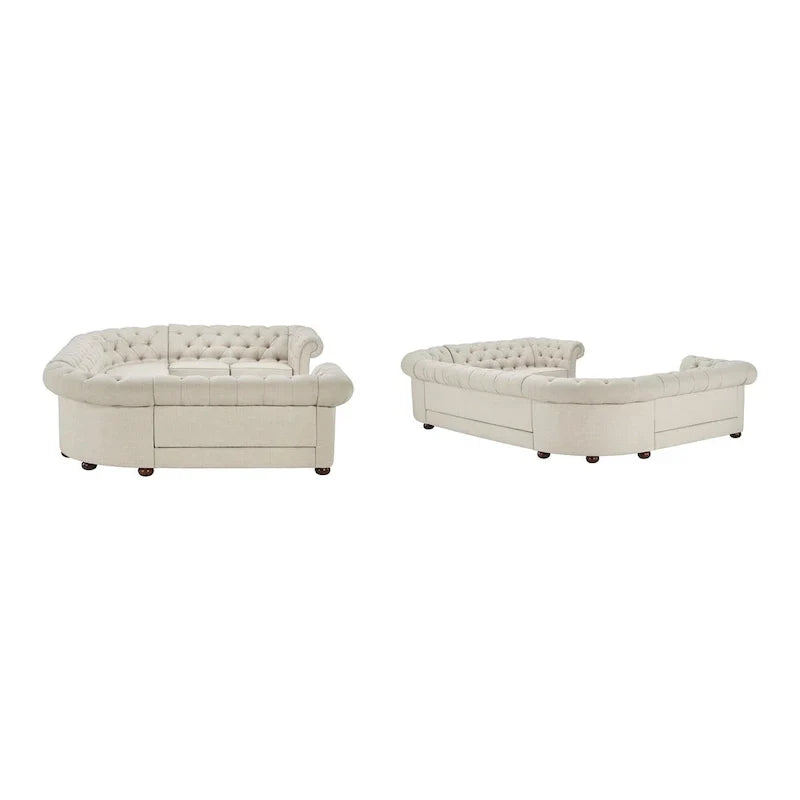 Gdansk 9-Person U-Shaped Chesterfield Sectional Sofa - image 14